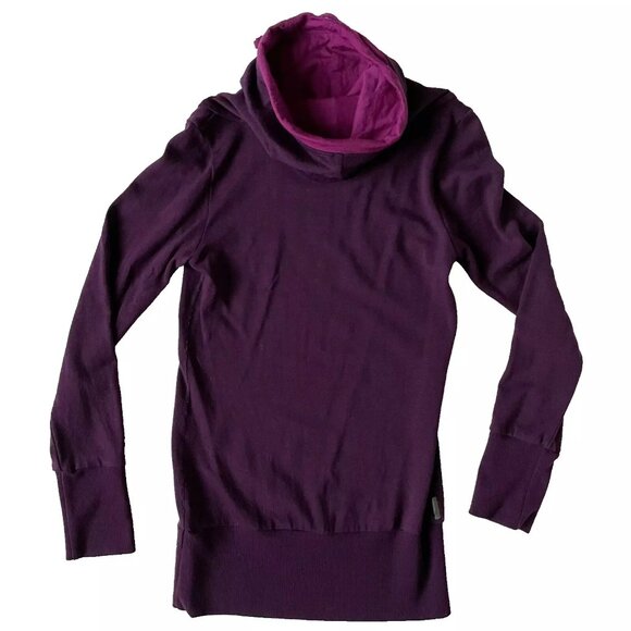 Icebreaker Womens XS Purple Pullover Turtleneck High Neck Sweater Merino Wool - Picture 5 of 6